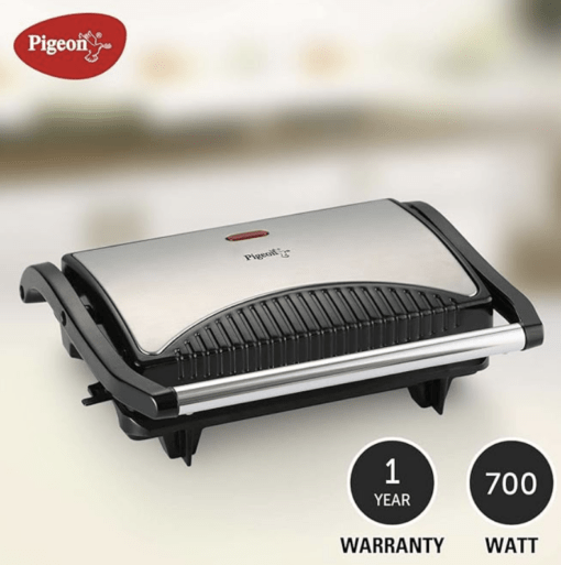Pigeon by Stovekraft Press Griller Sandwich Toaster (Black) - Image 3